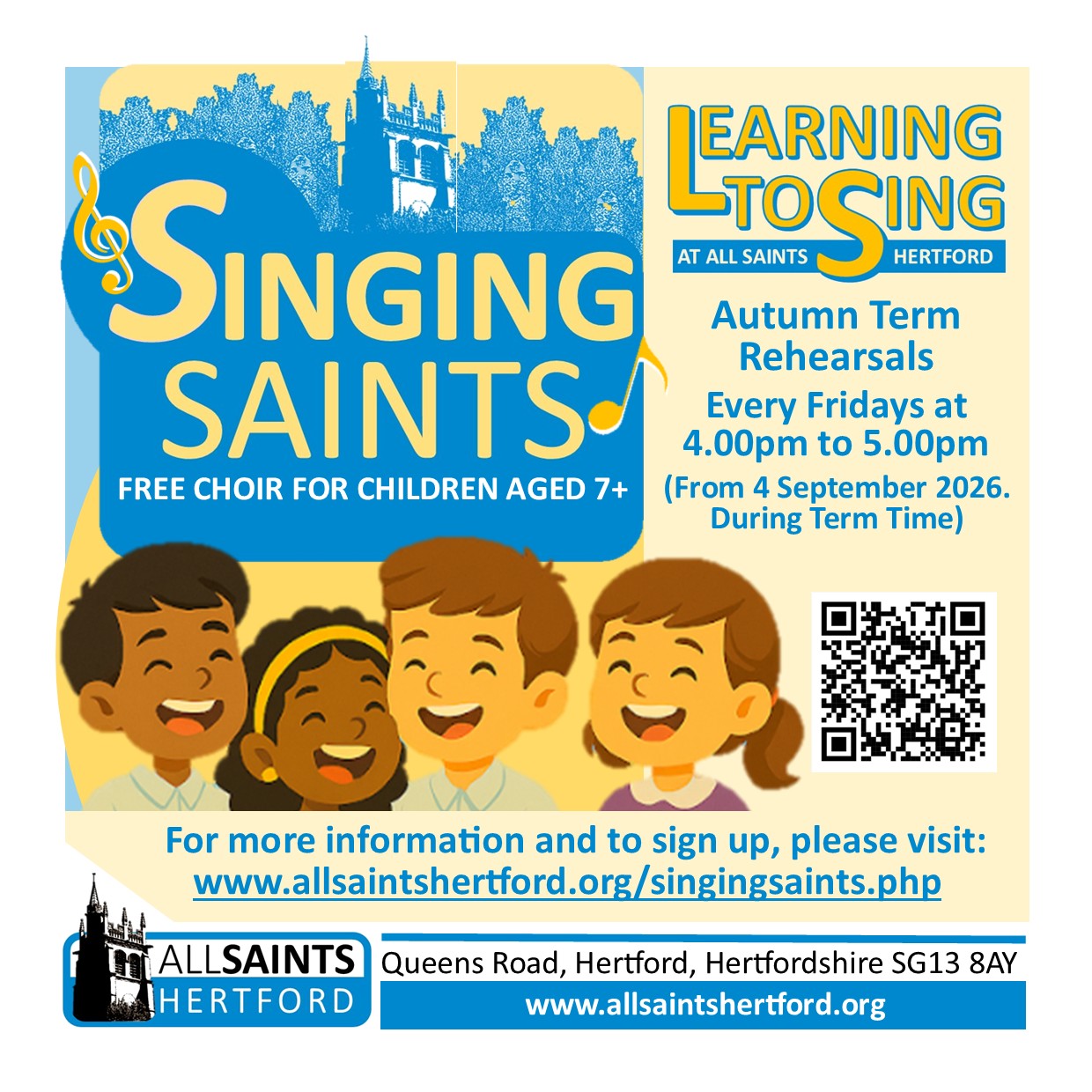 Singing Saints 4.00-5.00 Fridays